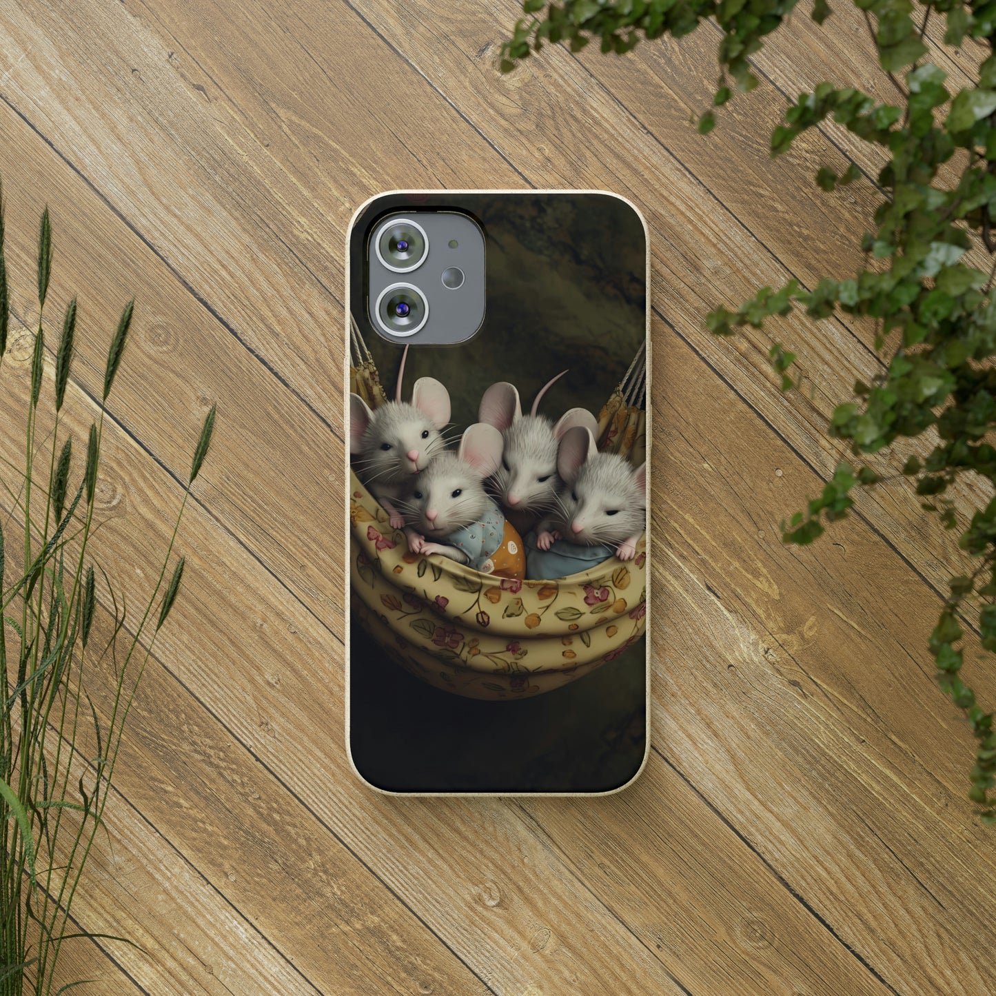 Field Mice in a Hammock | Biodegradable iPhone Case