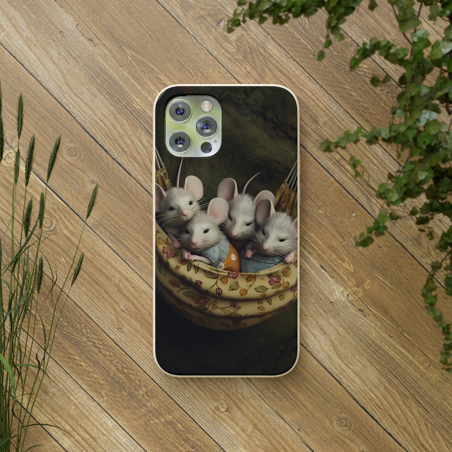 Field Mice in a Hammock | Biodegradable iPhone Case