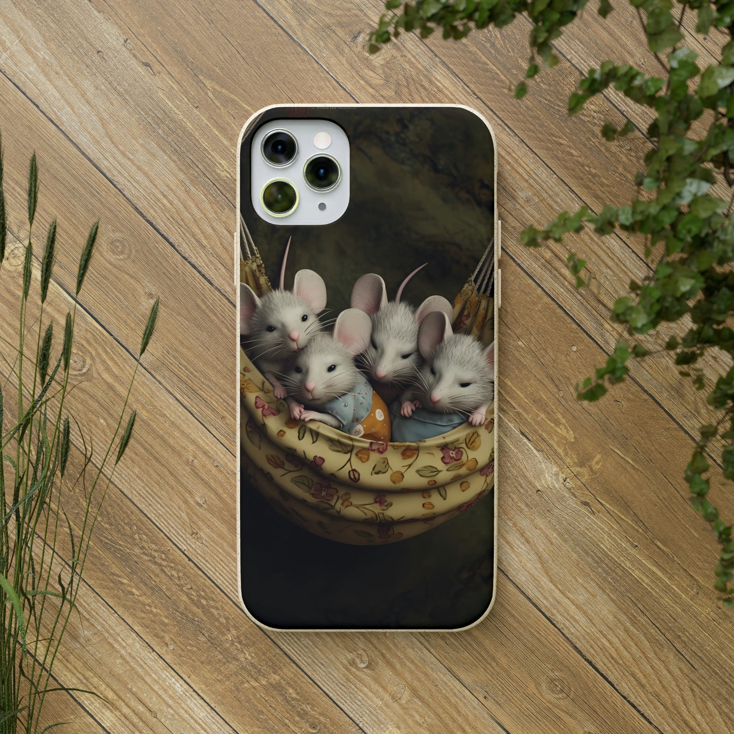 Field Mice in a Hammock | Biodegradable iPhone Case