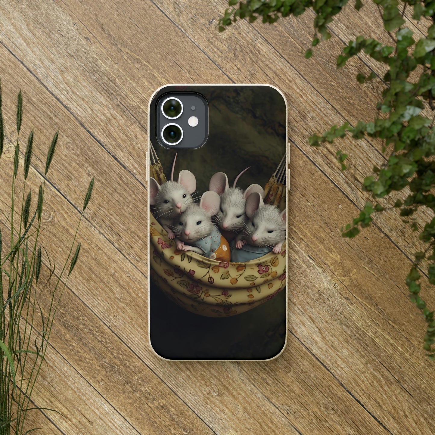 Field Mice in a Hammock | Biodegradable iPhone Case