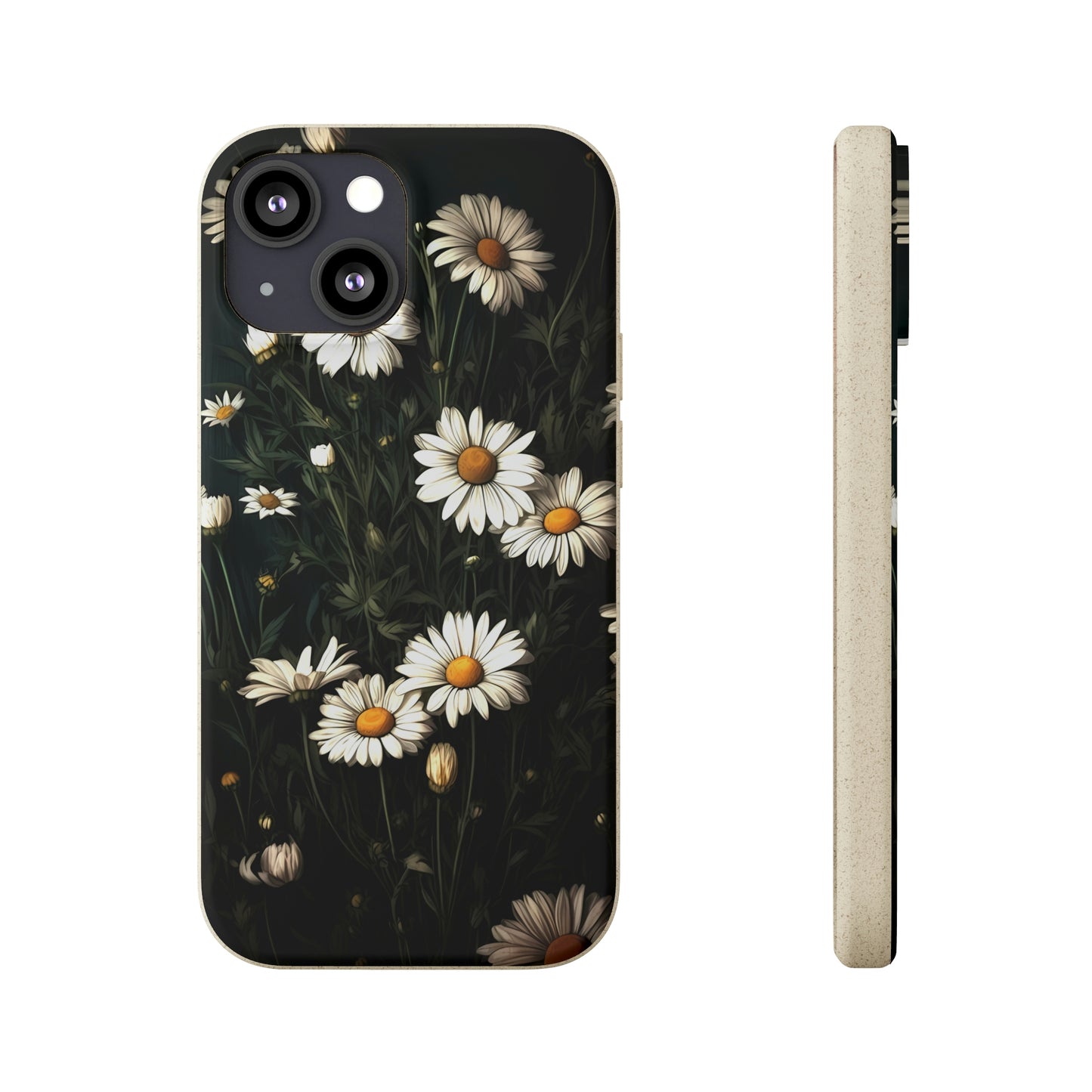 Dark Cottagecore Daisies | Biodegradable iPhone Case