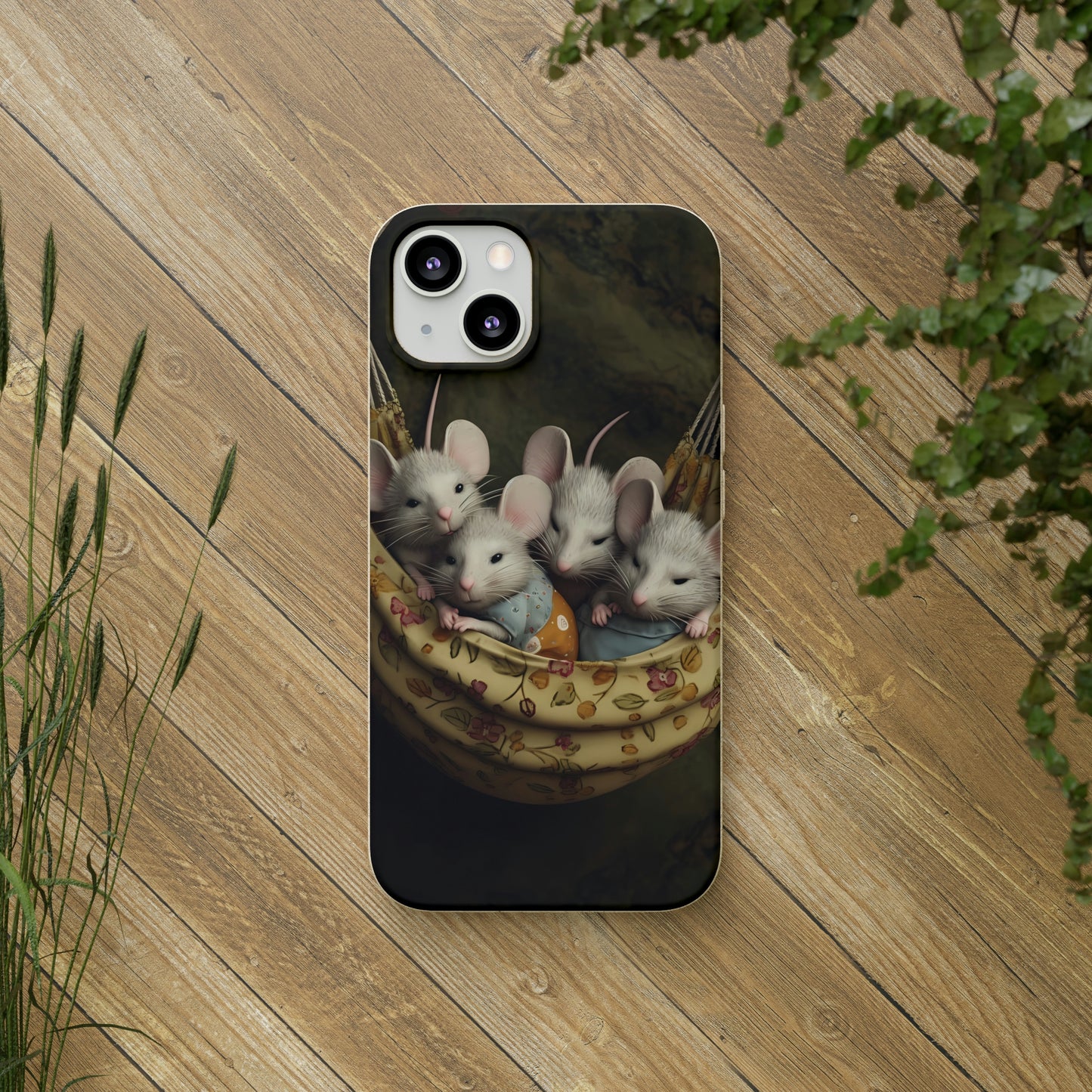 Field Mice in a Hammock | Biodegradable iPhone Case