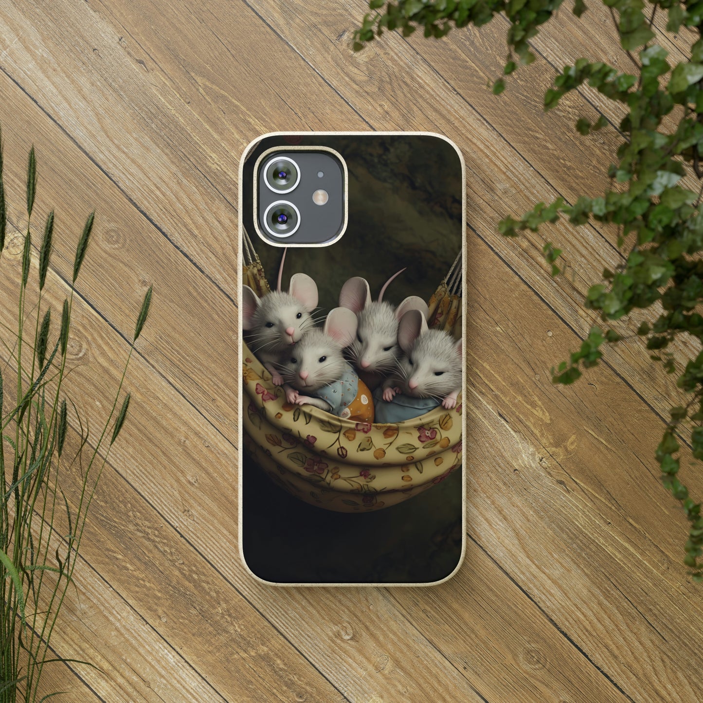 Field Mice in a Hammock | Biodegradable iPhone Case