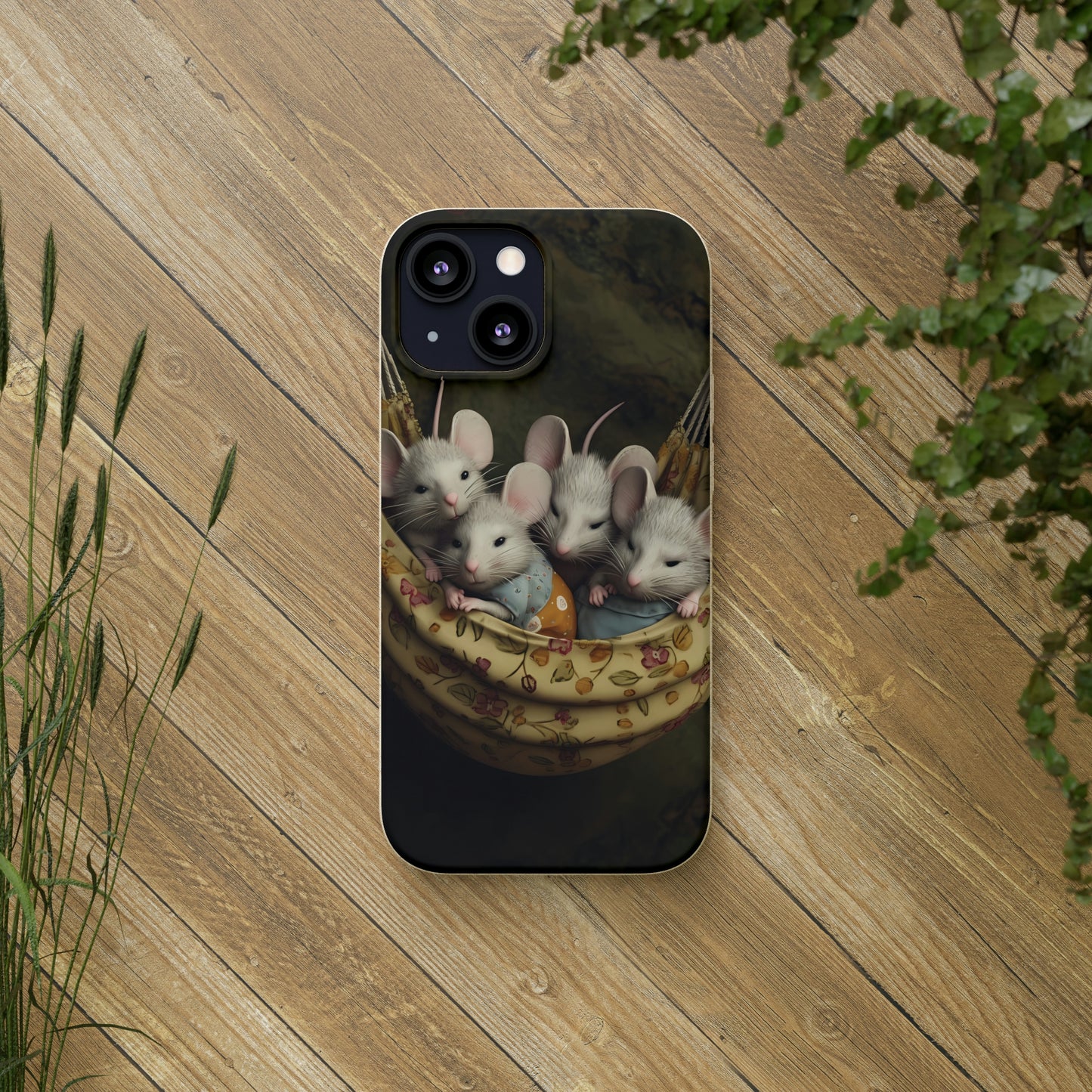 Field Mice in a Hammock | Biodegradable iPhone Case