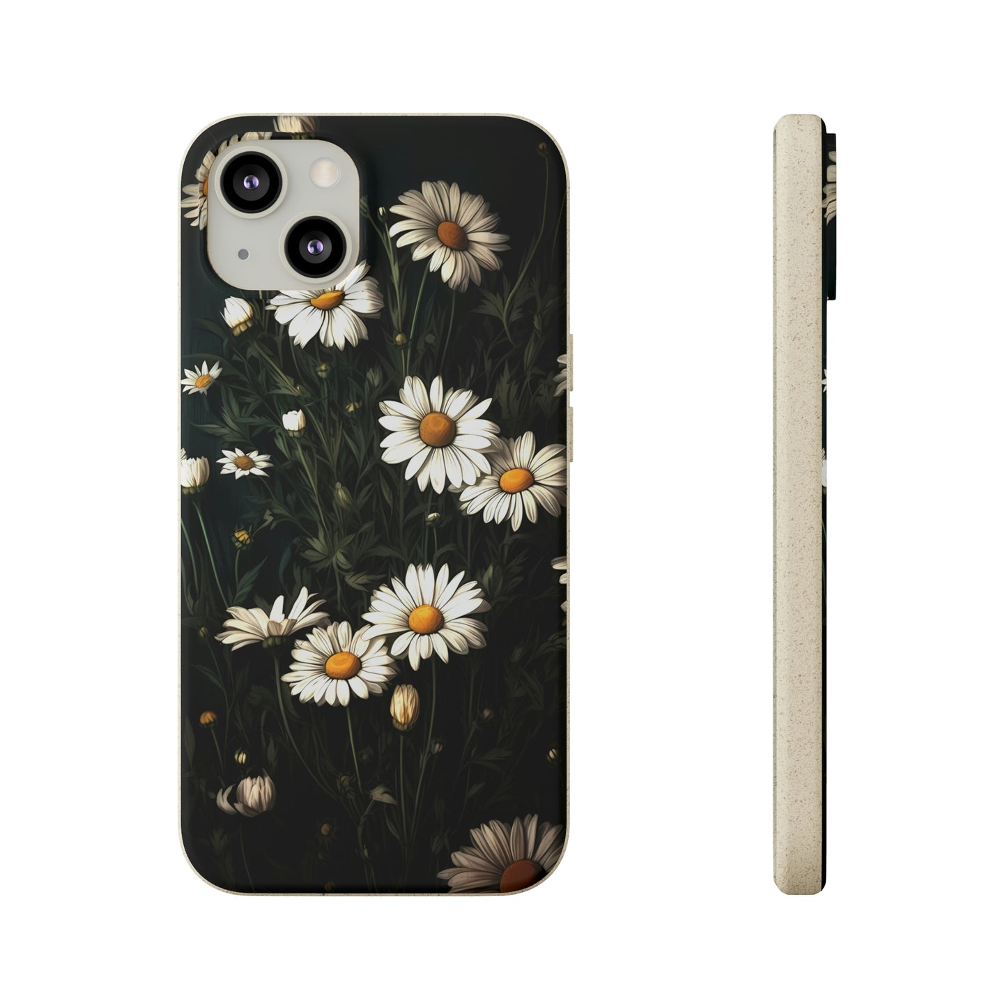 Dark Cottagecore Daisies | Biodegradable iPhone Case