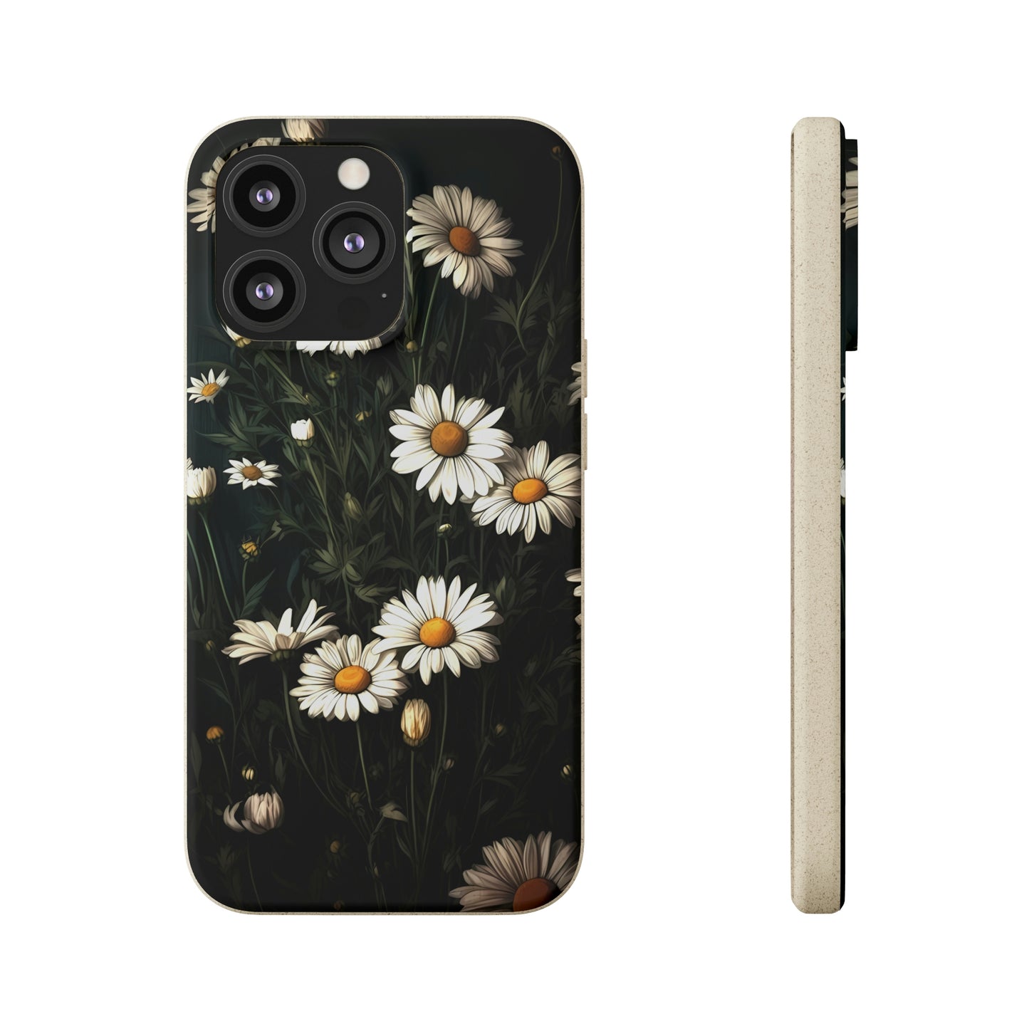 Dark Cottagecore Daisies | Biodegradable iPhone Case