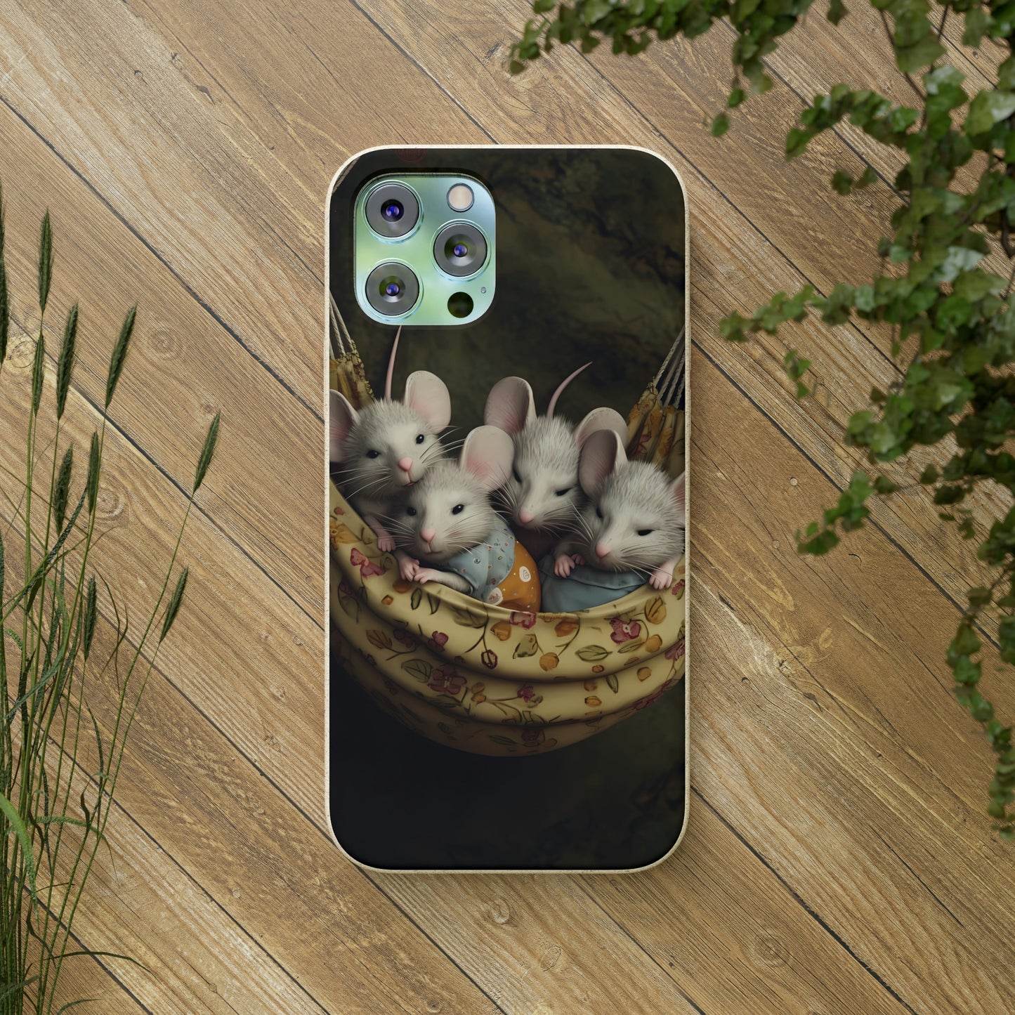 Field Mice in a Hammock | Biodegradable iPhone Case