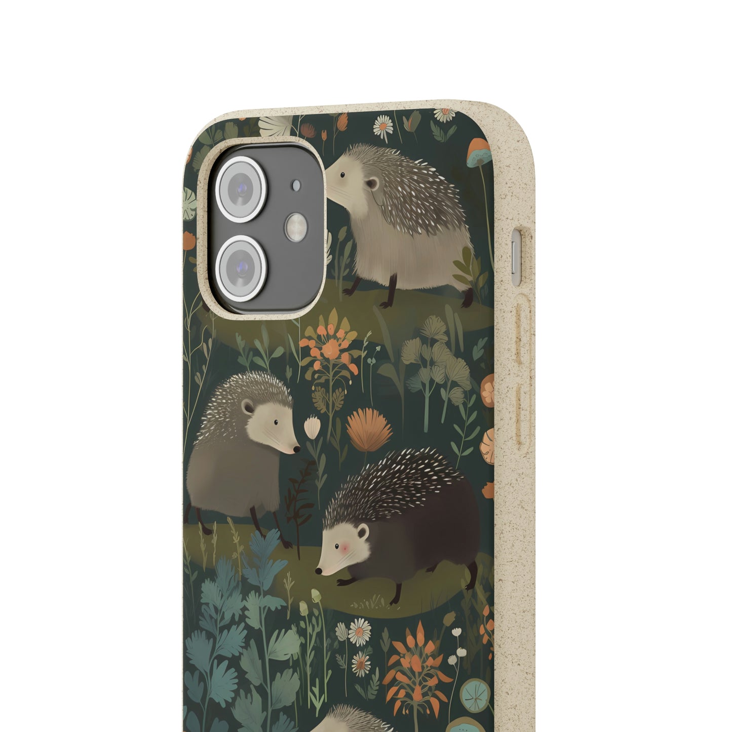 Cute Cottagecore Hedgehogs | Biodegradable iPhone Case