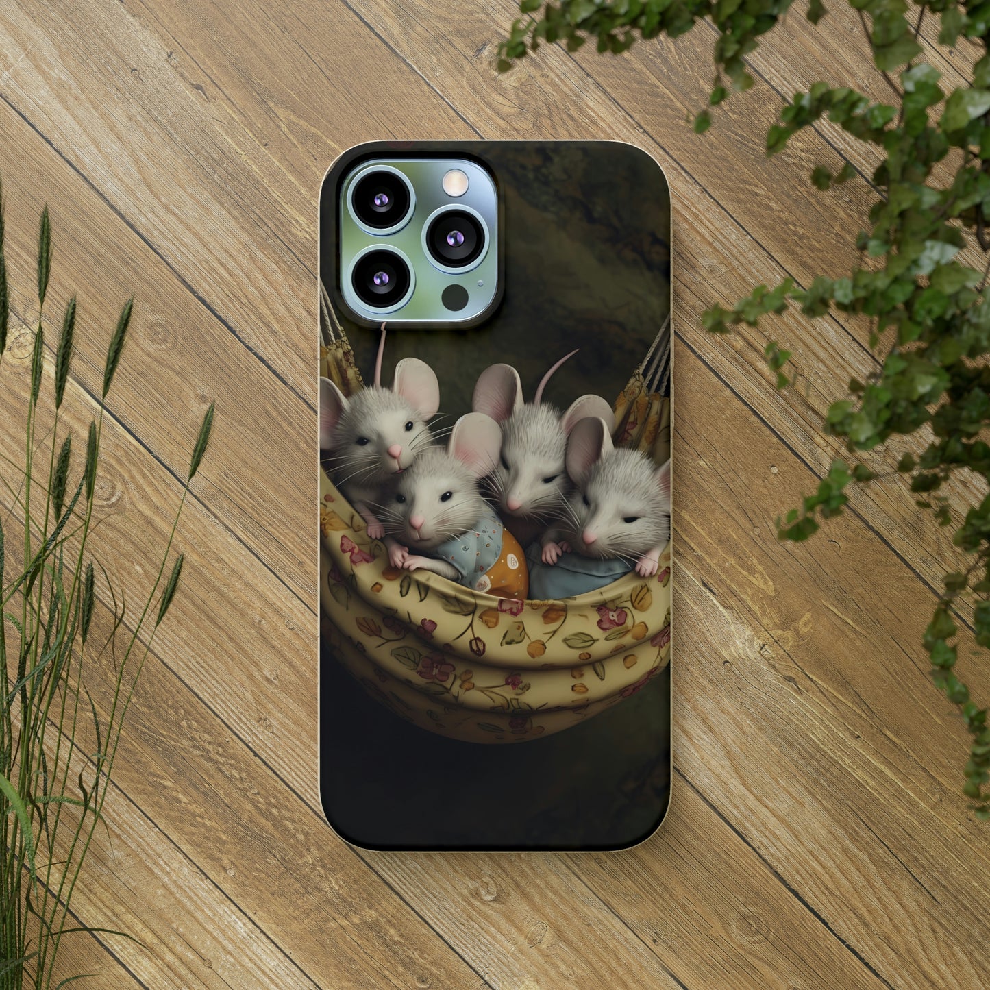 Field Mice in a Hammock | Biodegradable iPhone Case