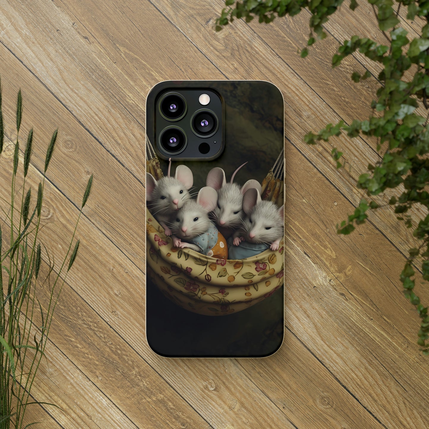 Field Mice in a Hammock | Biodegradable iPhone Case