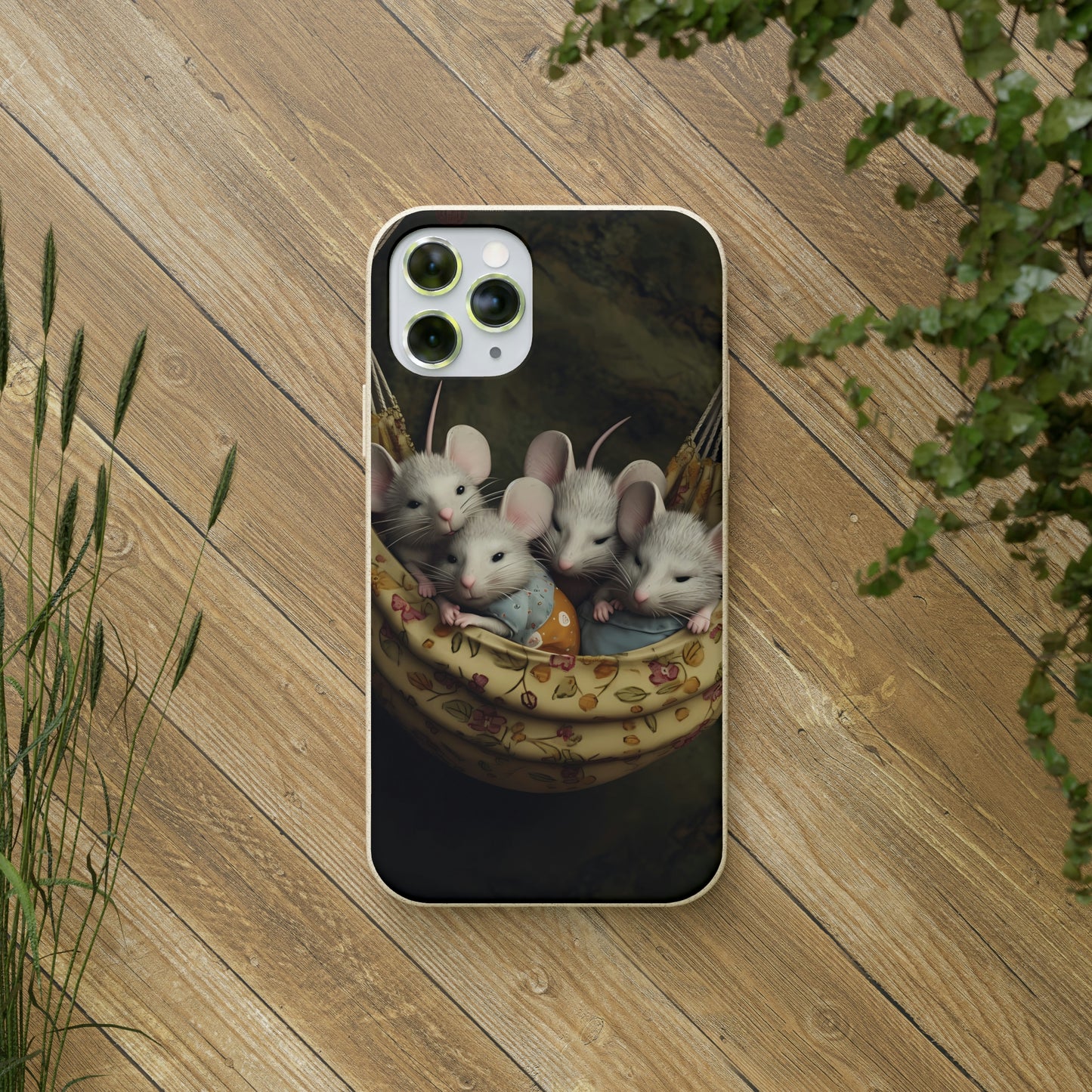 Field Mice in a Hammock | Biodegradable iPhone Case