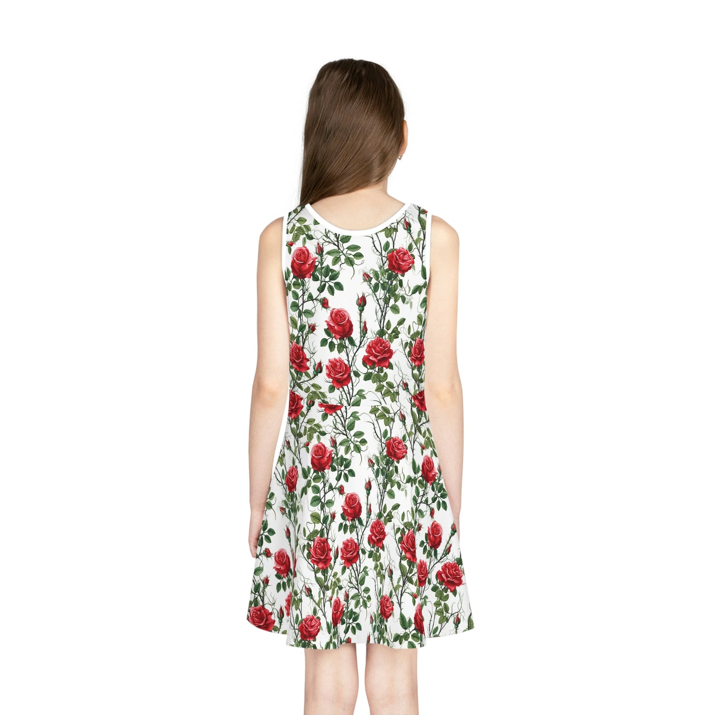 Red Roses | Girls' Sleeveless Sundress