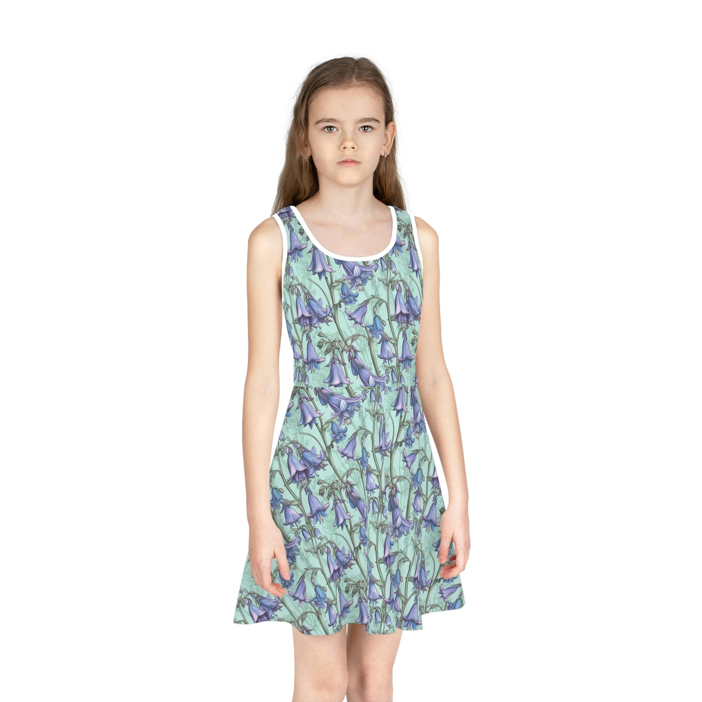 Cottagecore Bluebells | Girls' Sleeveless Sundress