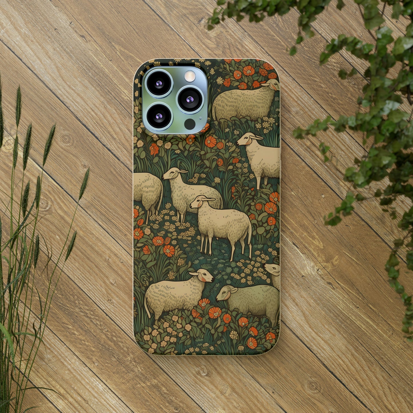 Cottagecore Sheep in a Meadow | Biodegradable iPhone Case