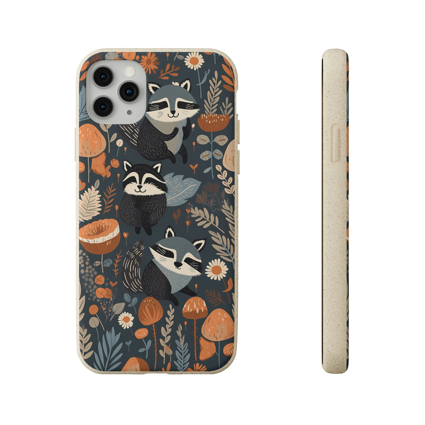 Raccoons and Plants | Biodegradable iPhone Case