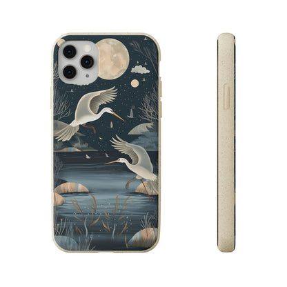 Herons Flying Over a Pond | Biodegradable iPhone Case