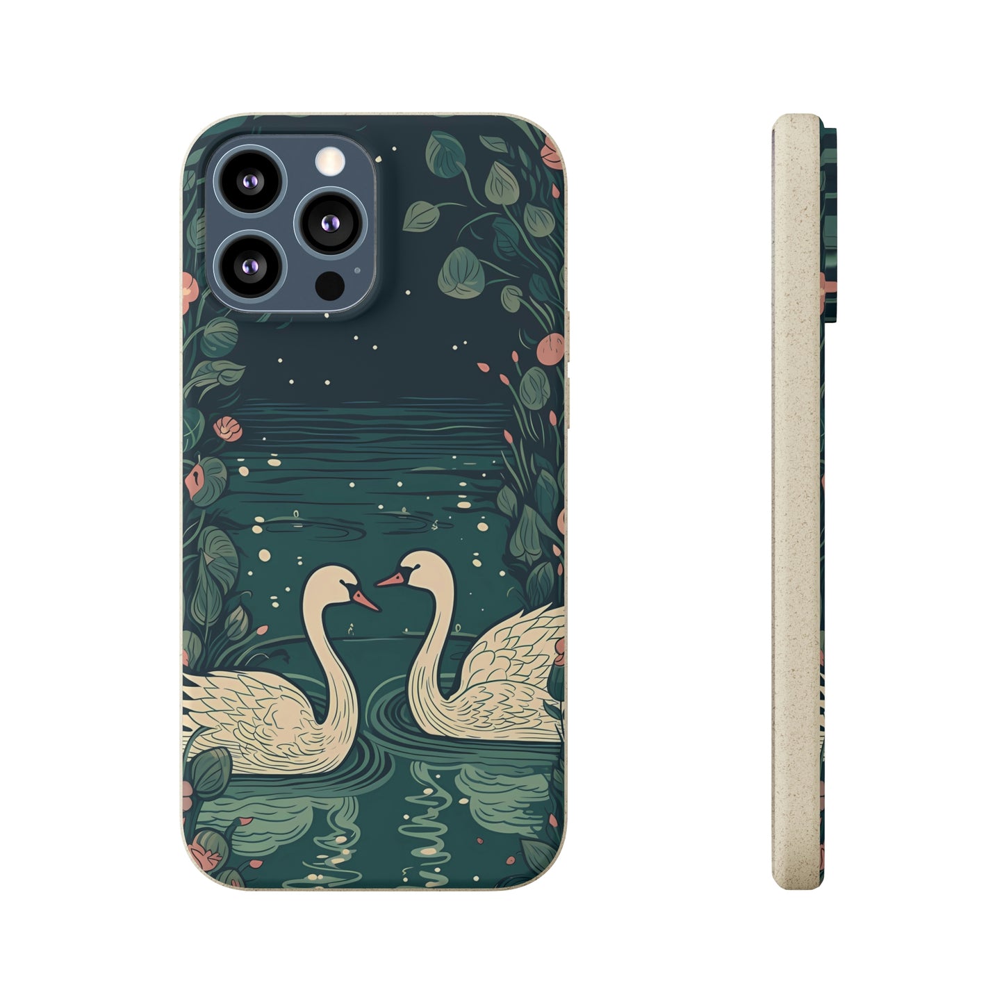 Romantic Swans on a Pond | Biodegradable iPhone Case