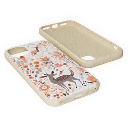 Cottagecore Field with Deer | Biodegradable iPhone Case