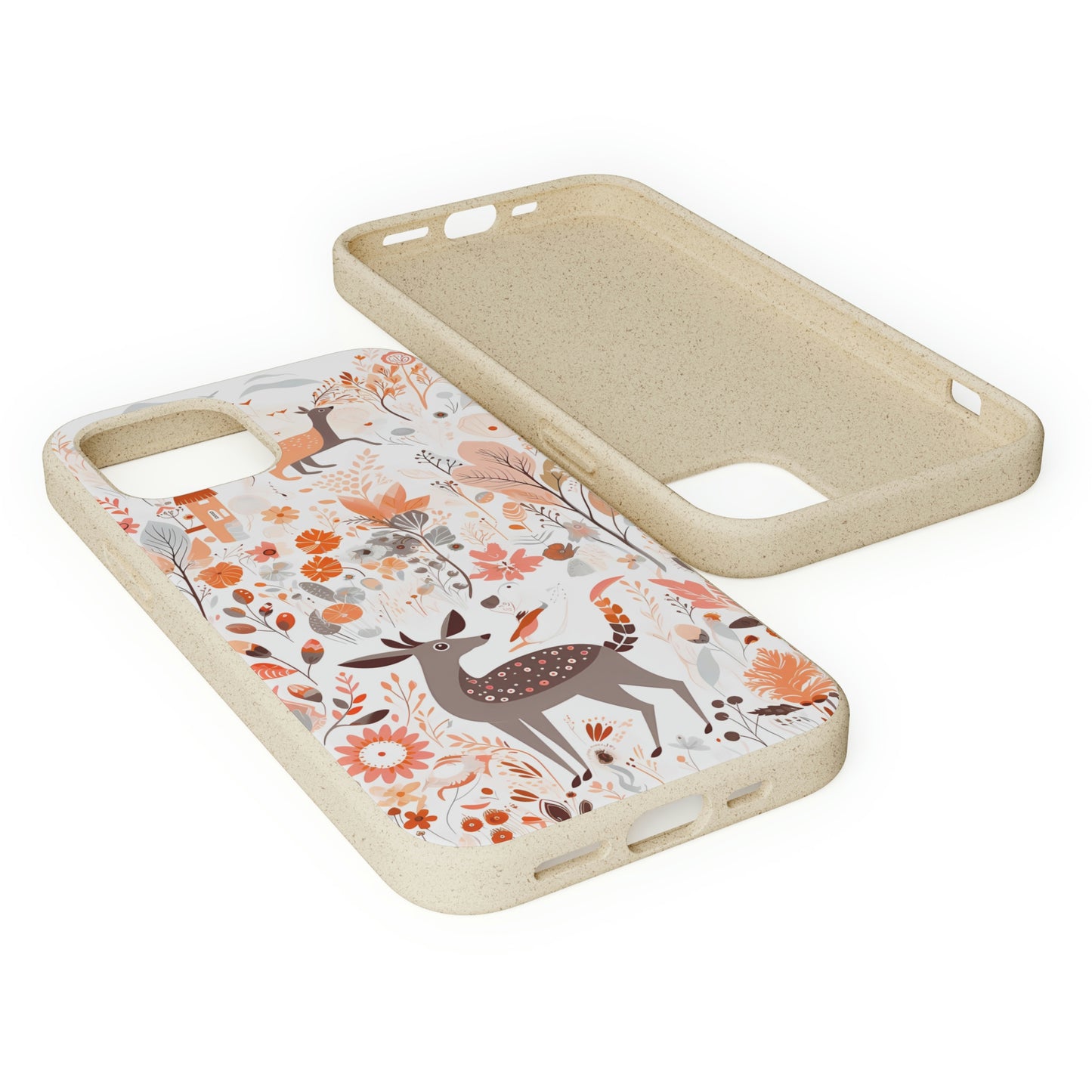 Cottagecore Field with Deer | Biodegradable iPhone Case