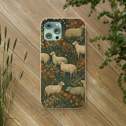 Cottagecore Sheep in a Meadow | Biodegradable iPhone Case