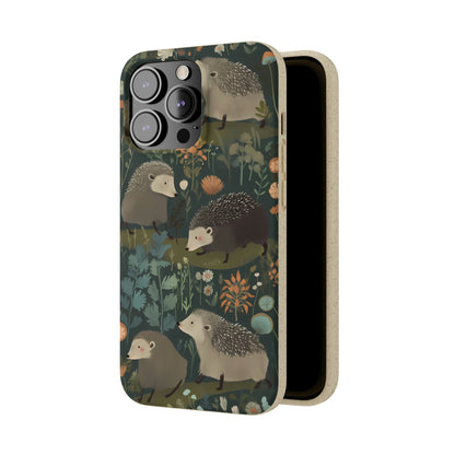 Cute Cottagecore Hedgehogs | Biodegradable iPhone Case