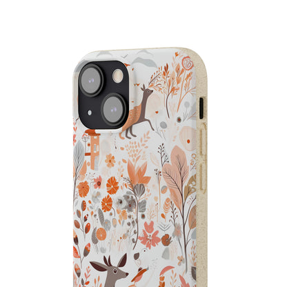 Cottagecore Field with Deer | Biodegradable iPhone Case