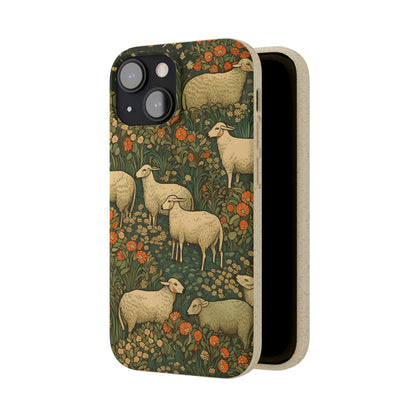 Cottagecore Sheep in a Meadow | Biodegradable iPhone Case