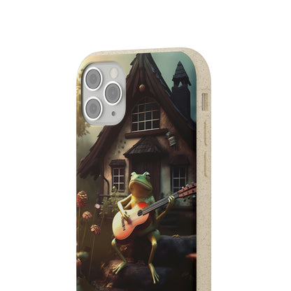 Charming Frog Playing Guitar | Biodegradable iPhone Case