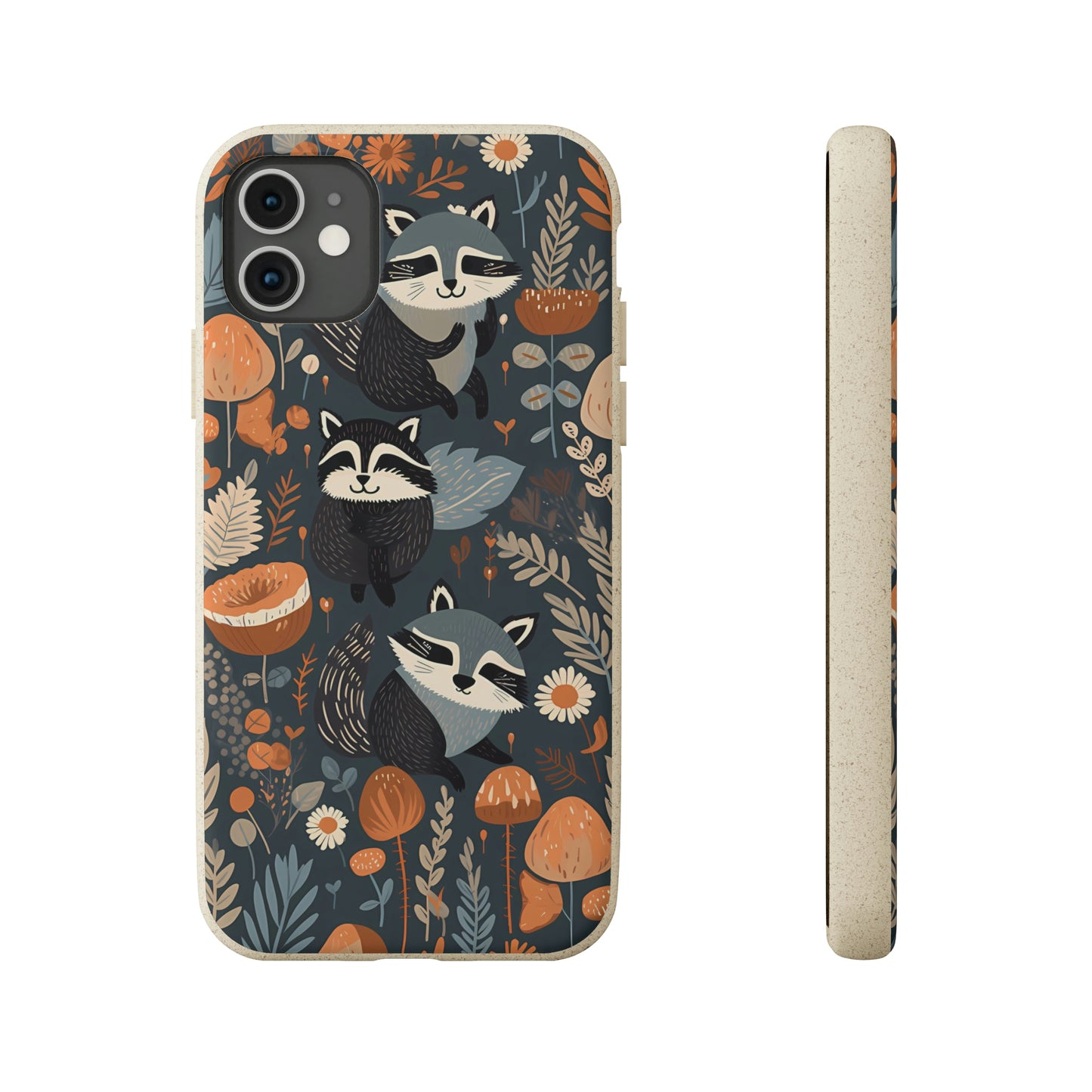 Raccoons and Plants | Biodegradable iPhone Case