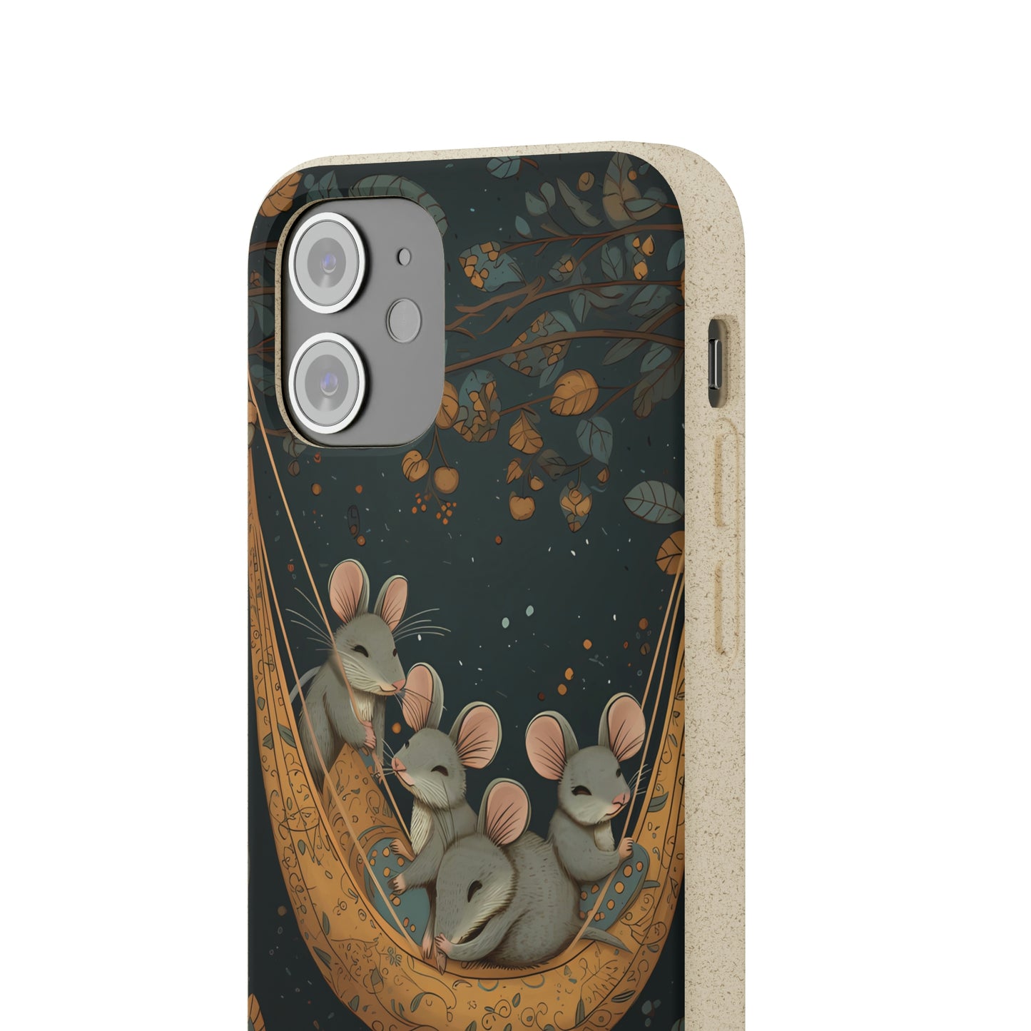 Cottagecore Field Mice in a Hammock | Biodegradable iPhone Case