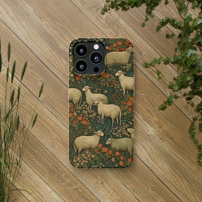 Cottagecore Sheep in a Meadow | Biodegradable iPhone Case