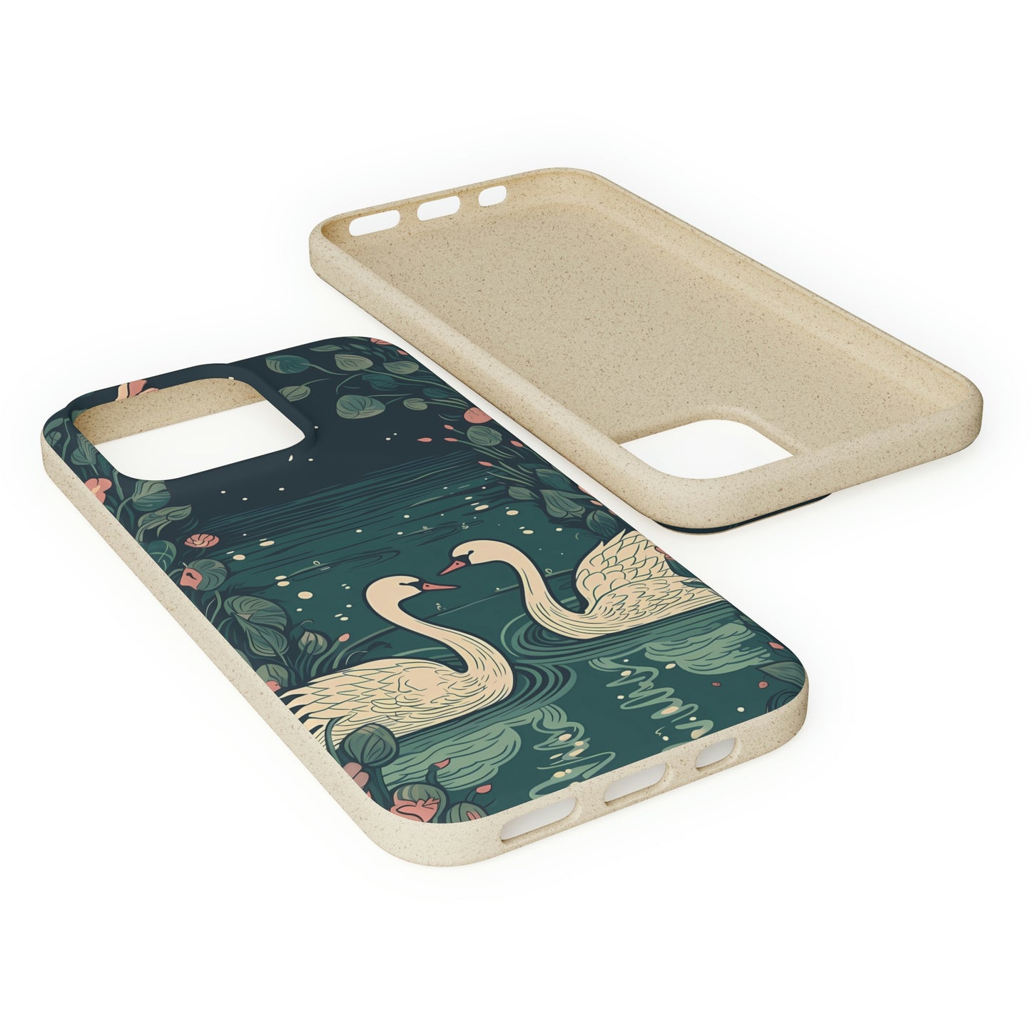 Romantic Swans on a Pond | Biodegradable iPhone Case