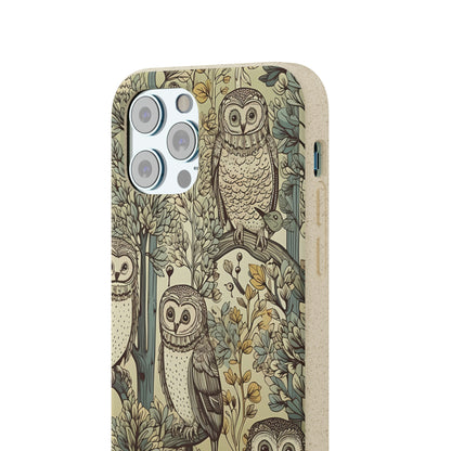 Cottagecore Owls in a Forest | Biodegradable iPhone Case