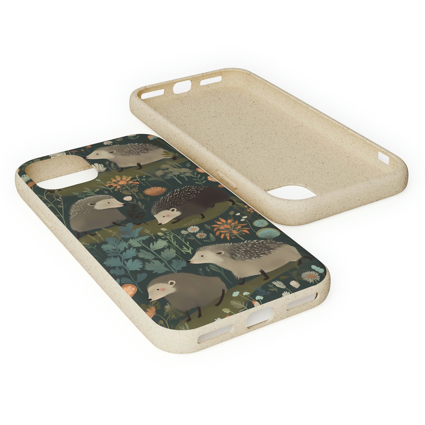 Cute Cottagecore Hedgehogs | Biodegradable iPhone Case