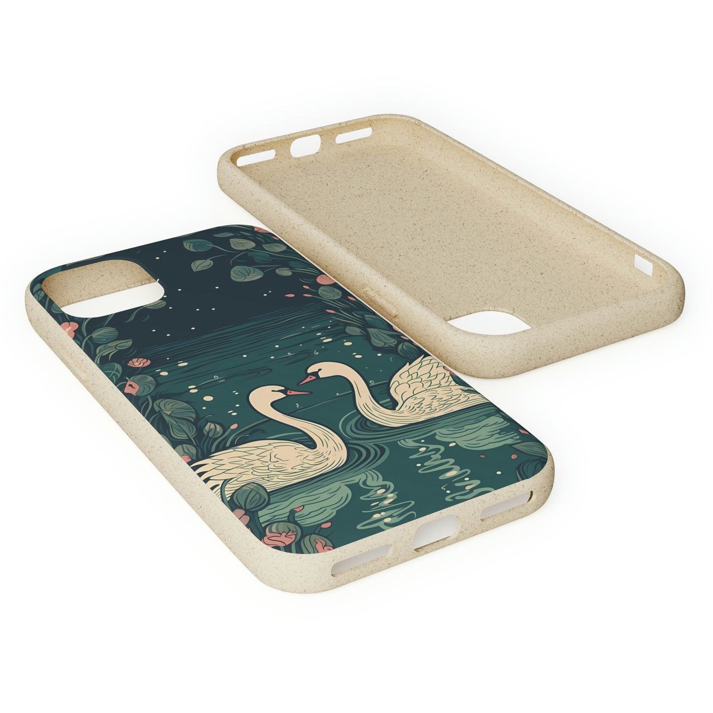 Romantic Swans on a Pond | Biodegradable iPhone Case