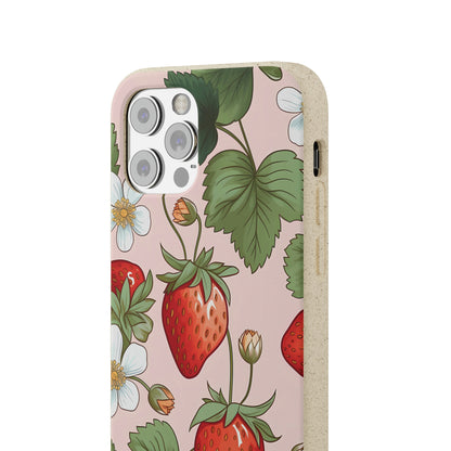 Cottagecore Strawberries | Biodegradable iPhone Case