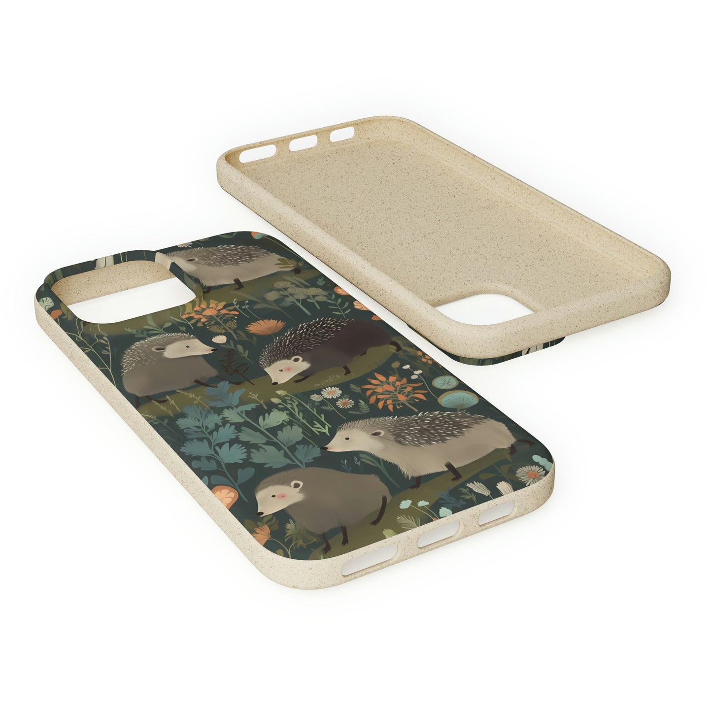 Cute Cottagecore Hedgehogs | Biodegradable iPhone Case