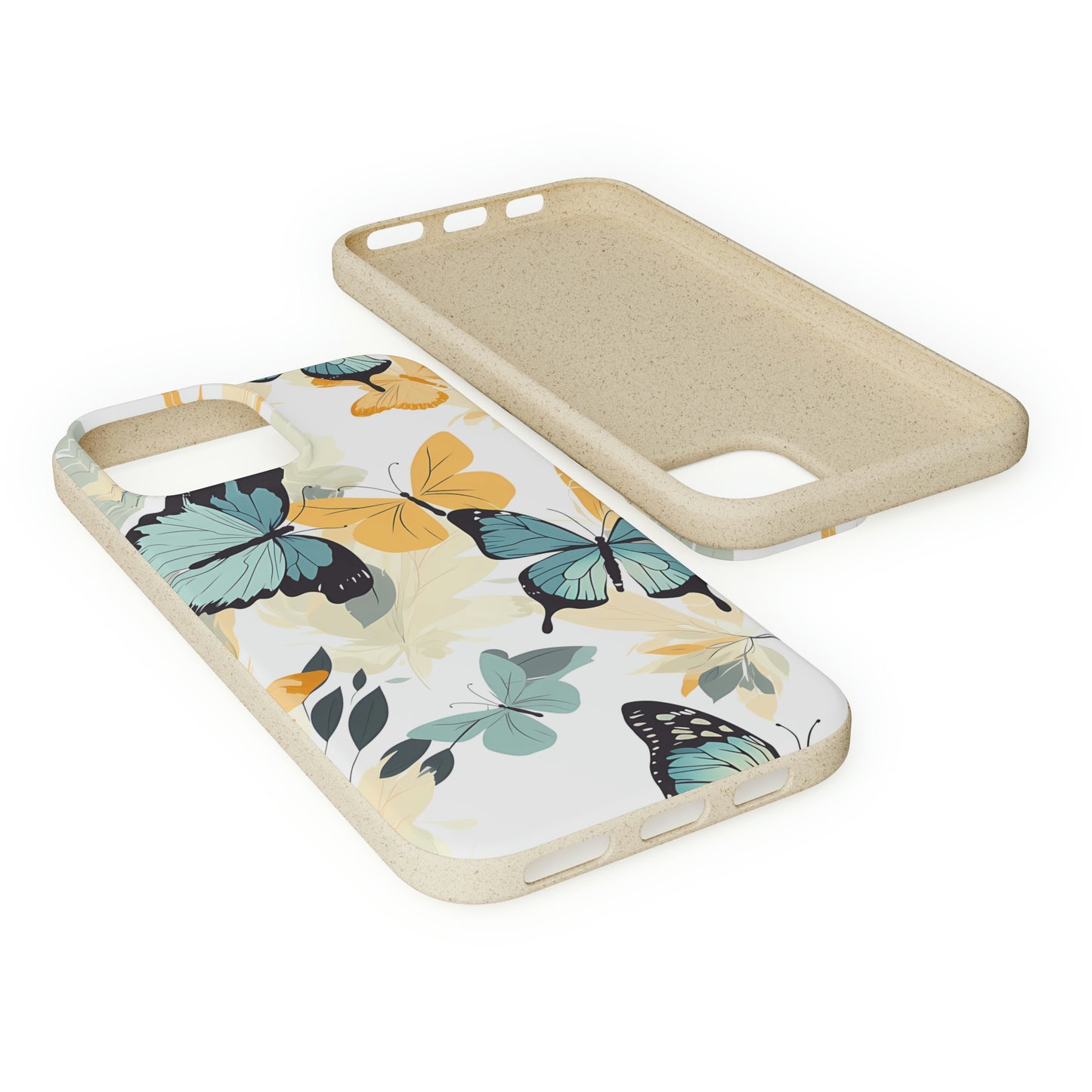 Blue and Yellow Butterflies | Biodegradable iPhone Case