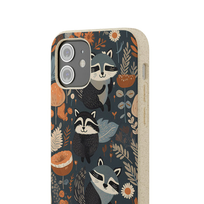 Raccoons and Plants | Biodegradable iPhone Case