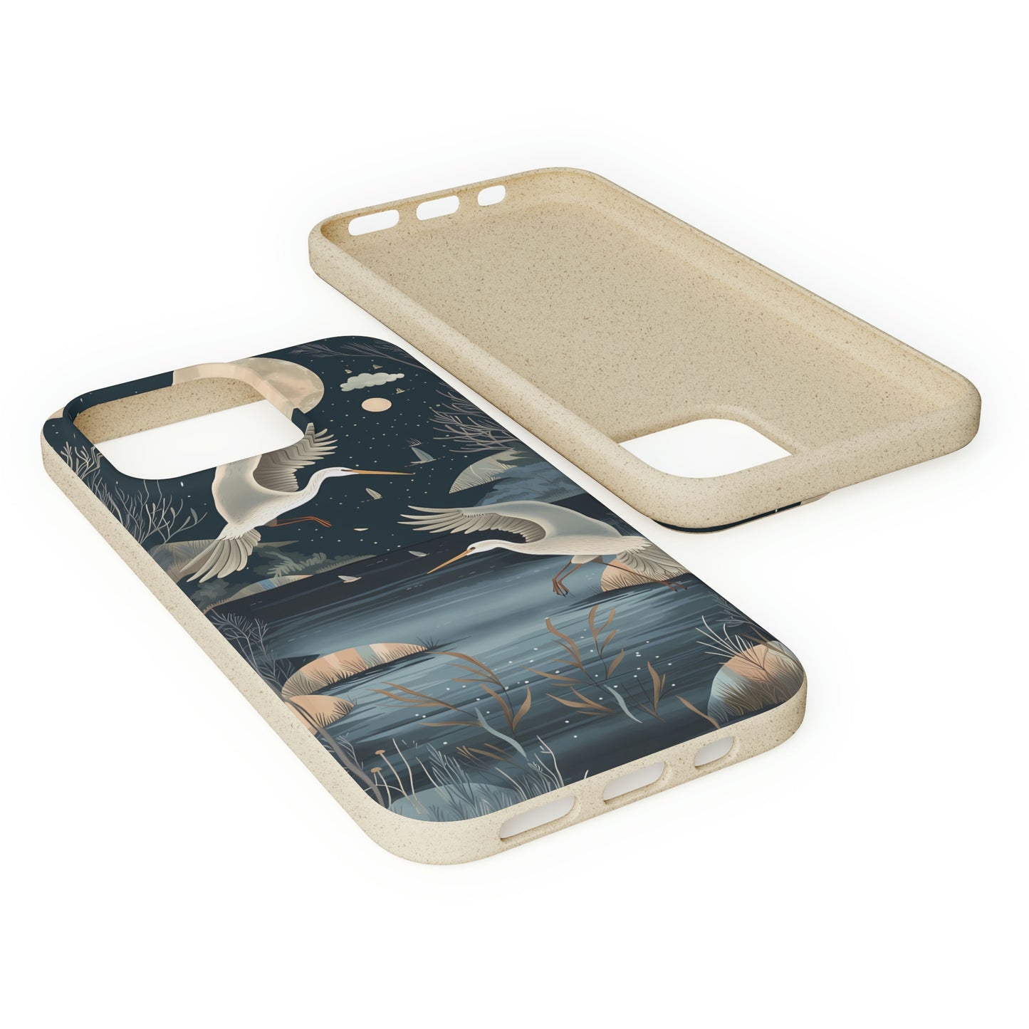 Herons Flying Over a Pond | Biodegradable iPhone Case