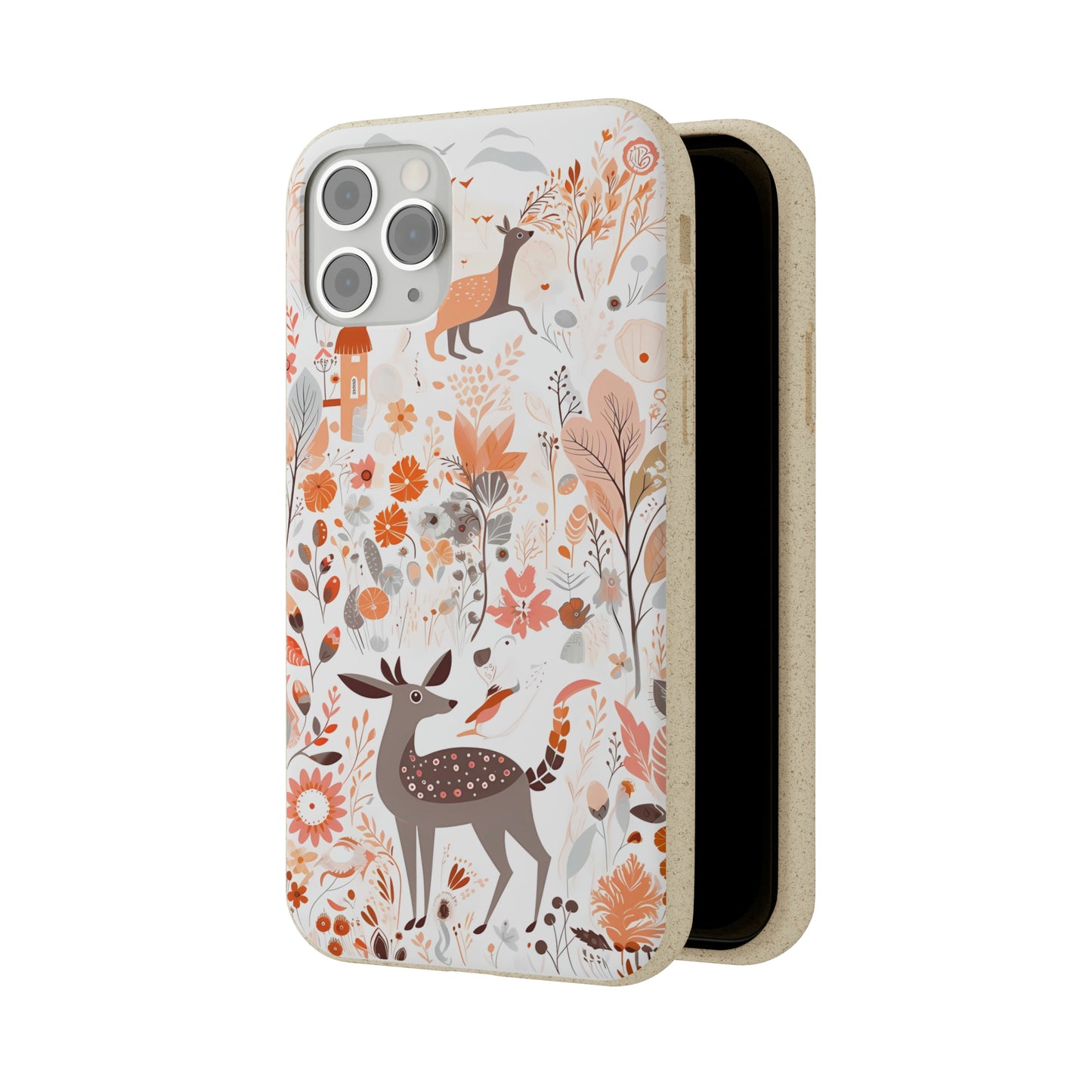 Cottagecore Field with Deer | Biodegradable iPhone Case