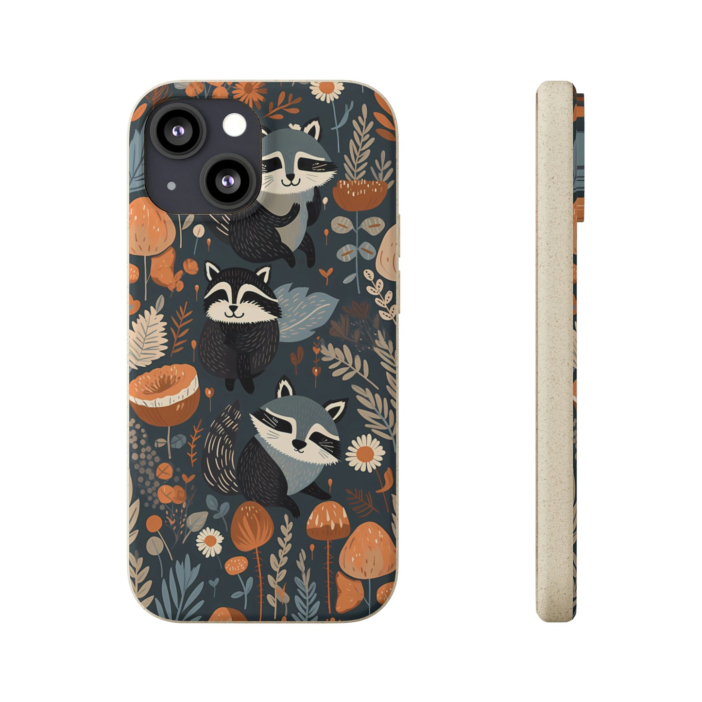 Raccoons and Plants | Biodegradable iPhone Case