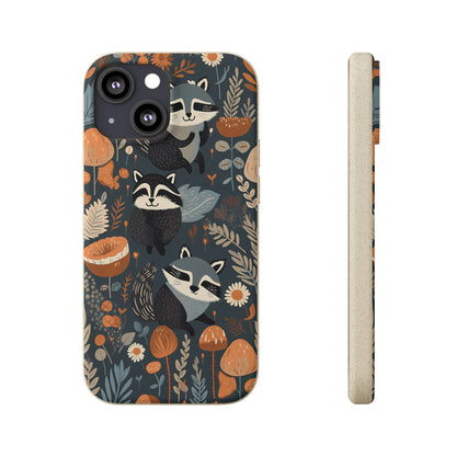 Raccoons and Plants | Biodegradable iPhone Case