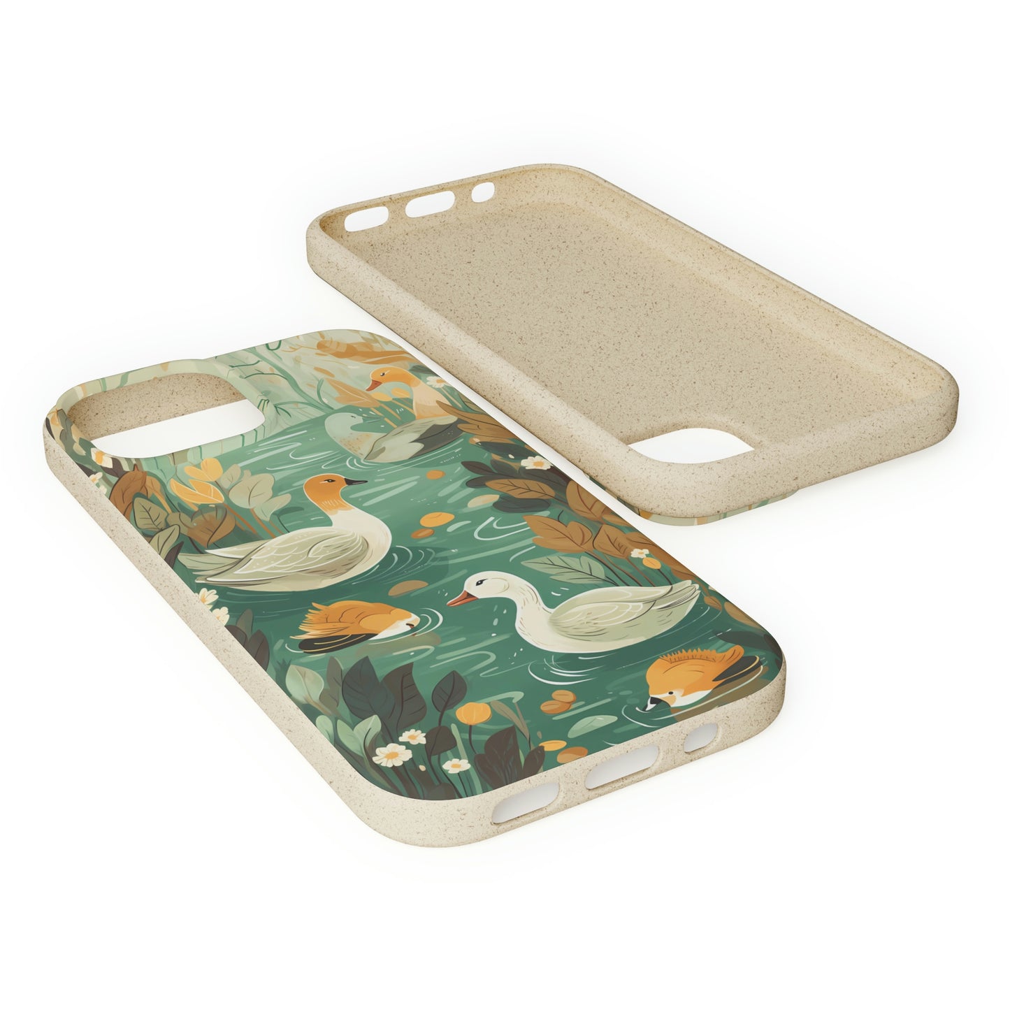 Cottagecore Ducks in a Pond | Biodegradable iPhone Case