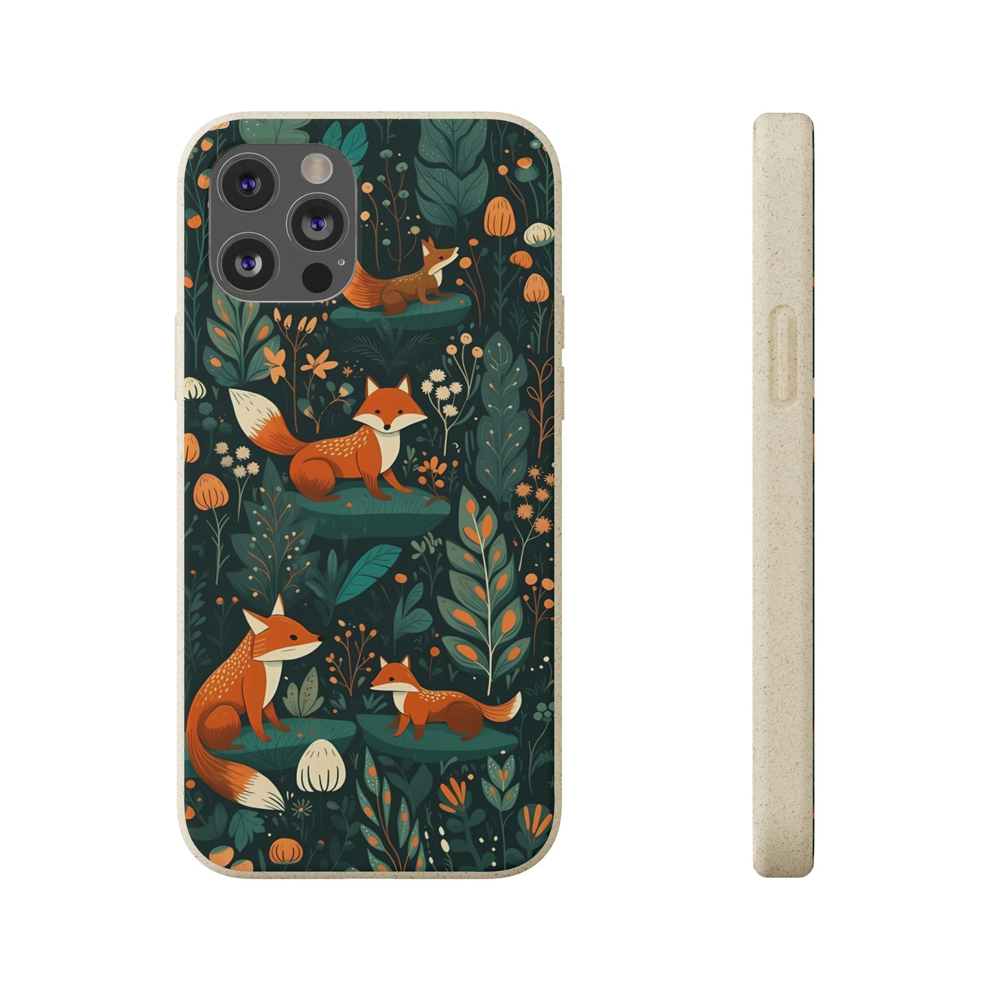 Cottagecore Foxes in a Forest | Biodegradable iPhone Case