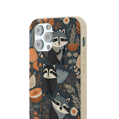 Raccoons and Plants | Biodegradable iPhone Case