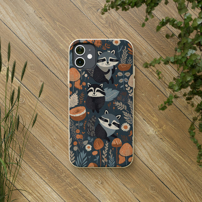 Raccoons and Plants | Biodegradable iPhone Case