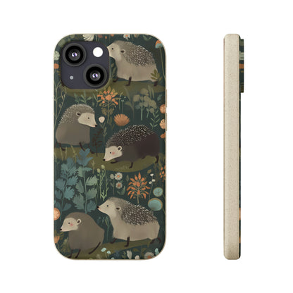 Cute Cottagecore Hedgehogs | Biodegradable iPhone Case