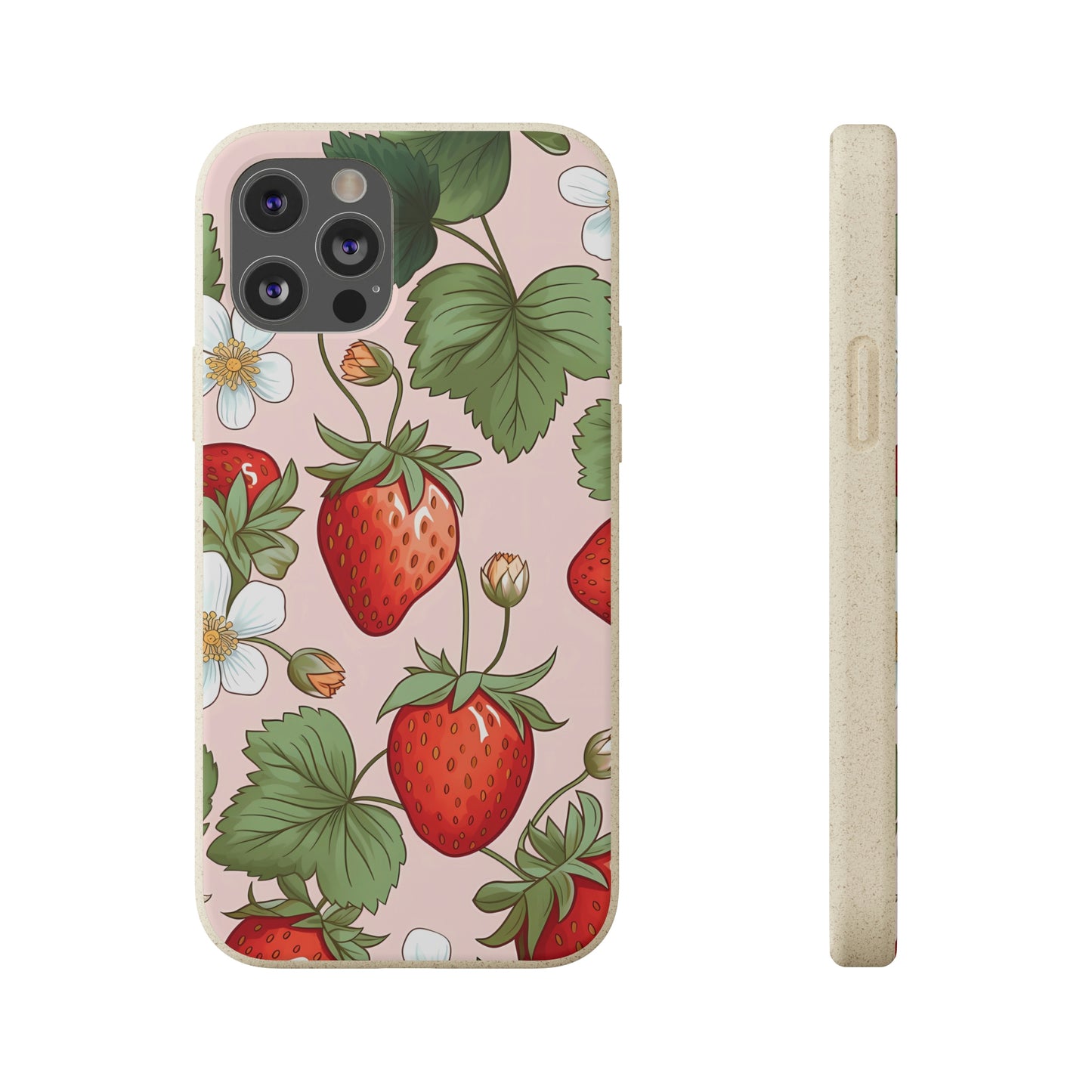 Cottagecore Strawberries | Biodegradable iPhone Case