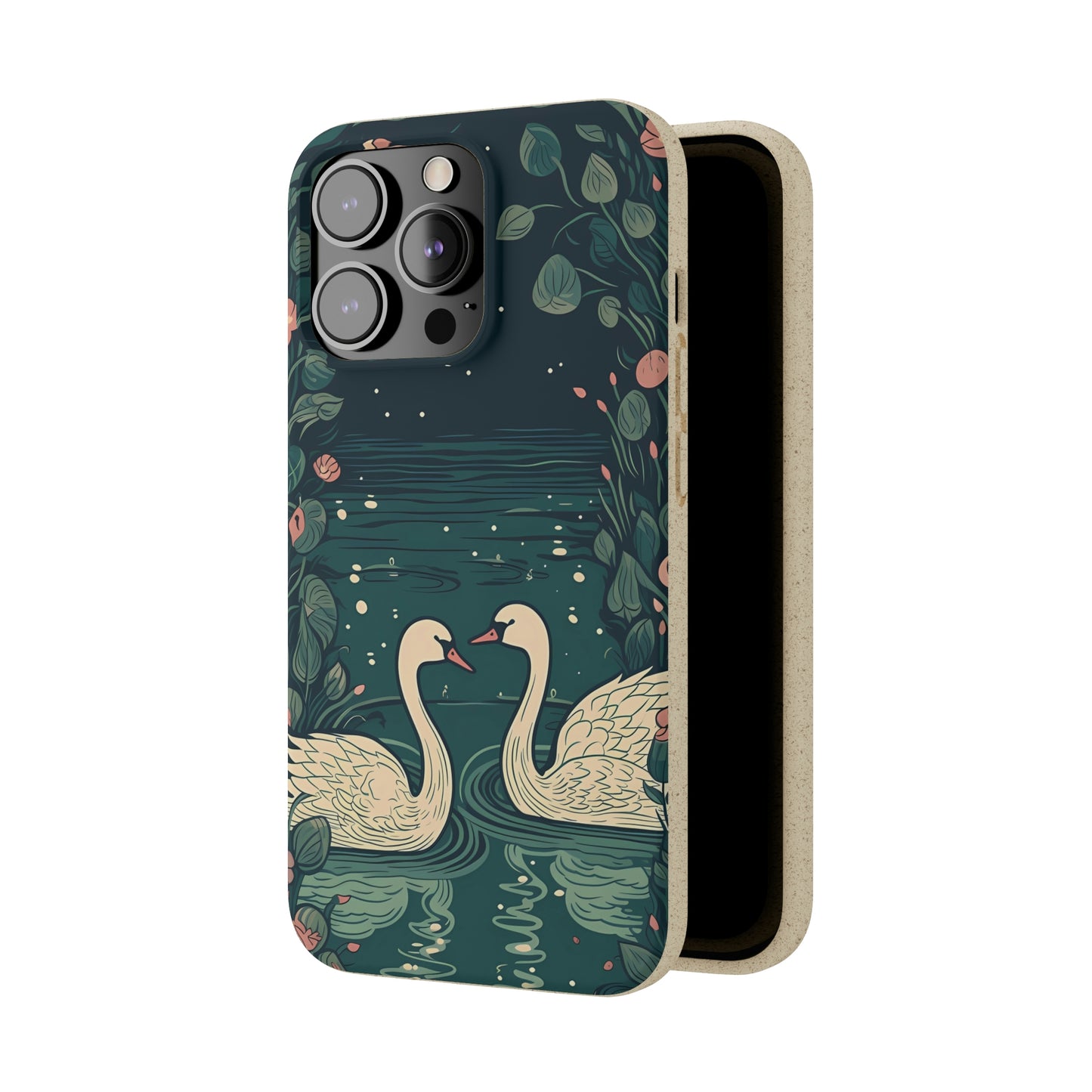 Romantic Swans on a Pond | Biodegradable iPhone Case